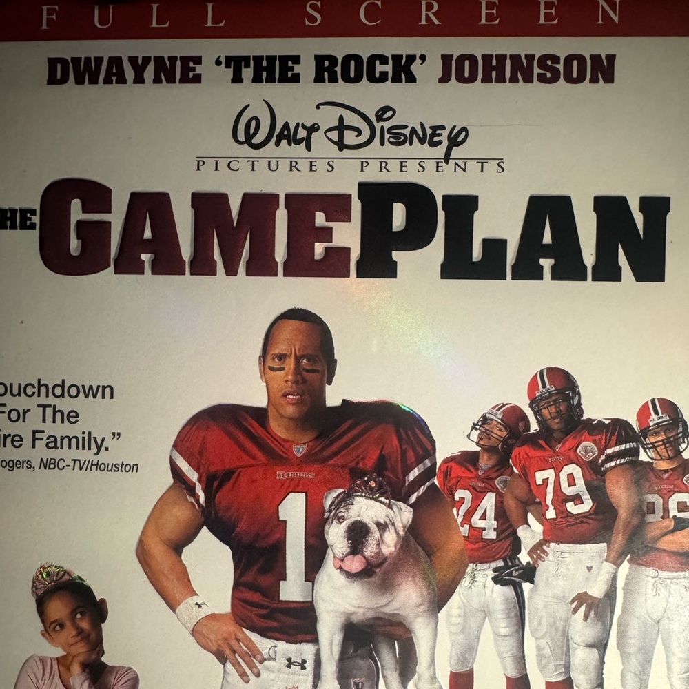 Disney The Game Plan DVD - Red Cover “The Rock”